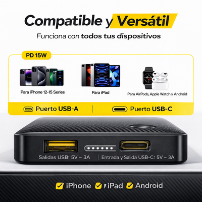 Baseus 15W – Cargador Portátil 10.000mAh
